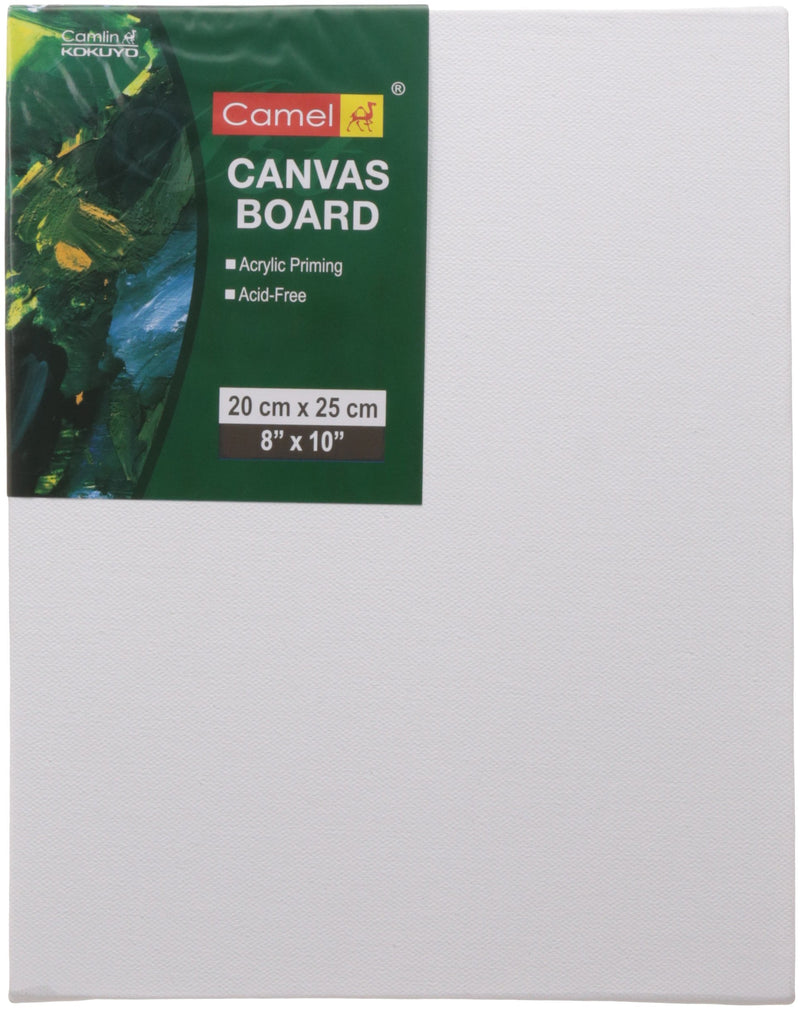 Camlin canvas board Cotton Acrylic Coated Board Canvas (Set of 1) (White)