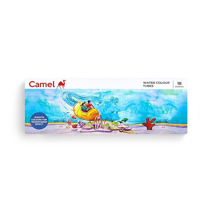Camel Student Water Colours- Assorted Pack of Tubes, 18 Shades in 5ml
