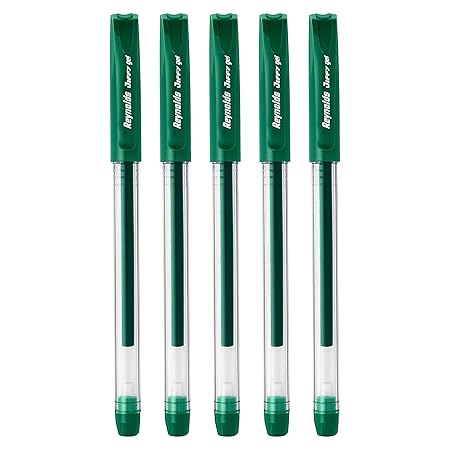 Reynolds Jiffy Gel Pen (Pack of 50, Ink Color - Green)