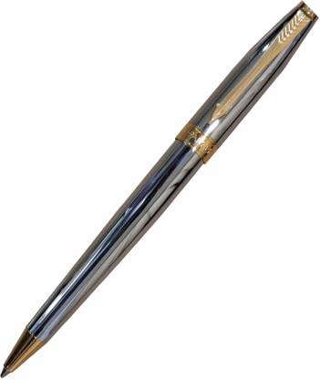 Parker Prestige Fusion Shiny Chrome Gold Trim Ball Pen