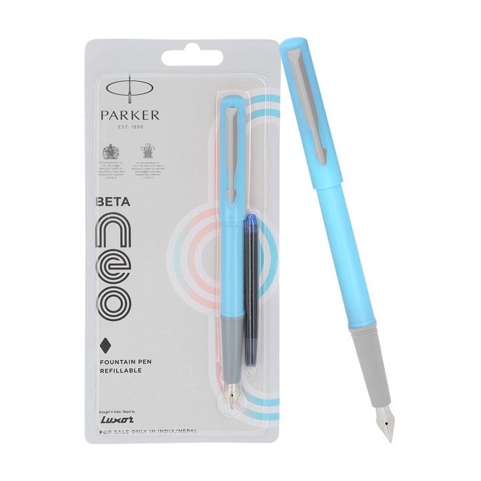 Parker Beta NEO Fountain Pen | Light Blue Body Color |Ink Color - Blue