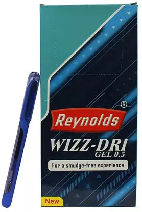 Reynolds WIZZ DRI GEL 0.5 MM -1 CT POUCH BLUE PACK OF 18 Gel Pen (Pack of 18, Ink Color - Blue)