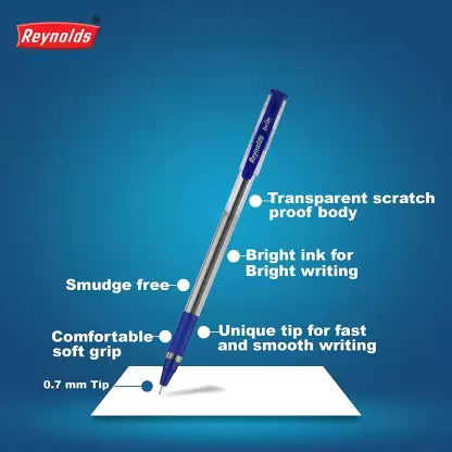 Reynolds BRITE BALL PEN BLUE SET OF 5 PACK OF 16 Ball Pen (Pack of 16, Ink Color - Blue)