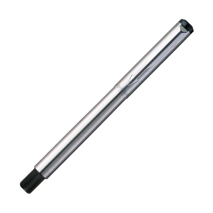 Parker Vector Stainless Steel Fountain Pen Fine Nib Chrome Trim