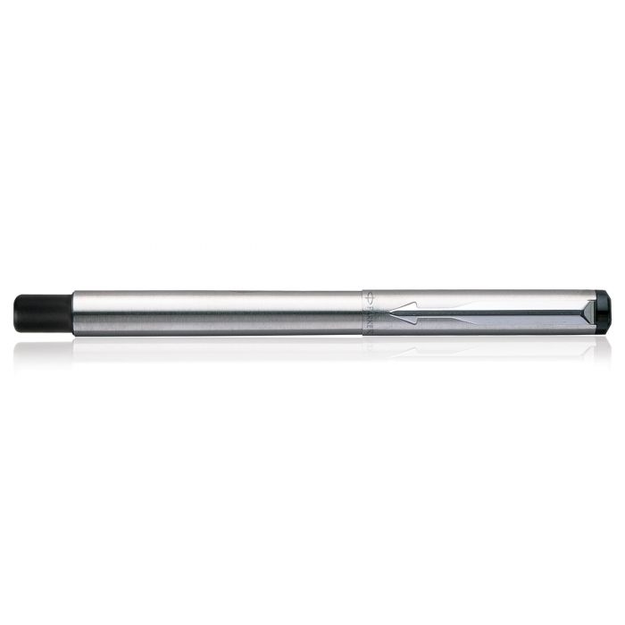 Parker Vector Stainless Steel Fountain Pen Fine Nib Chrome Trim