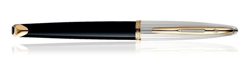 Waterman Carene Dlx Black Gold Trim  Fountain Pen Medium Nib