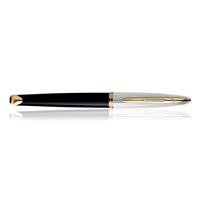 Waterman Carene Dlx Black Gold Trim  Roller Ball Pen