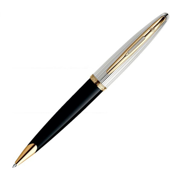 Waterman Carene Dlx Black Gold Trim  Ball Pen