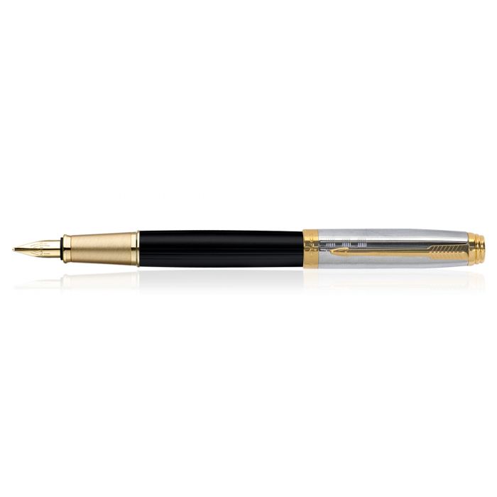 Parker Ambient Deluxe Black Gold Trim Fountain Pen Pen(Fine Nib)