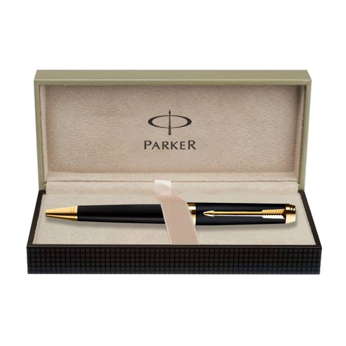 Parker Ambient Laque Black Gold Trim Ball Pen