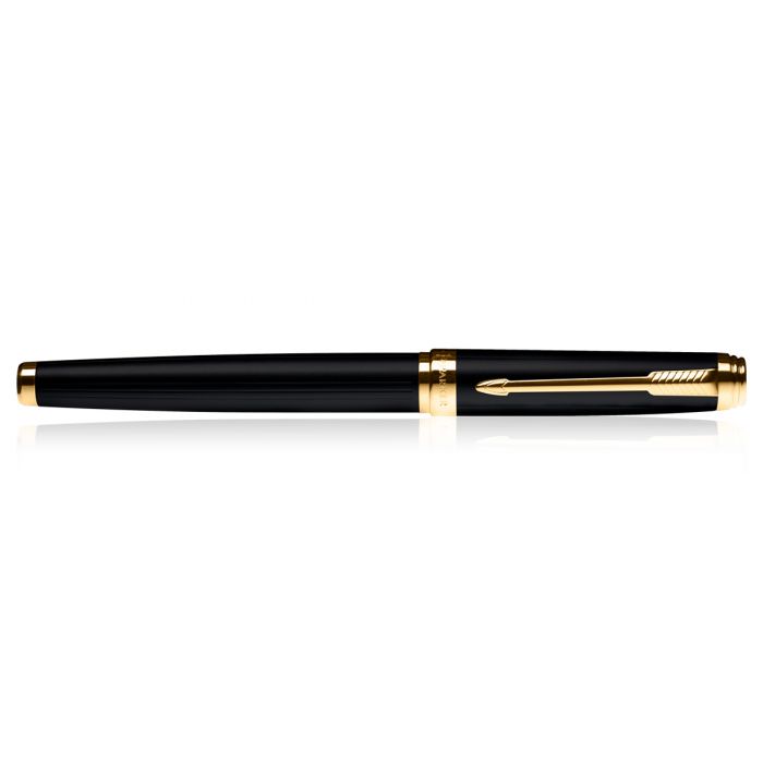 Parker Ambient Laque Black Gold Trim Fountain  Pen(Fine Nib)