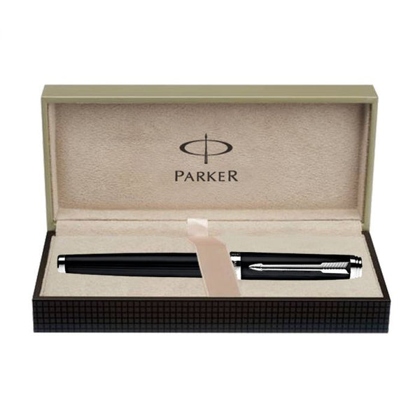 Parker Ambient Laque Black Chrome Trim Fountain Pen  (Fine Nib)