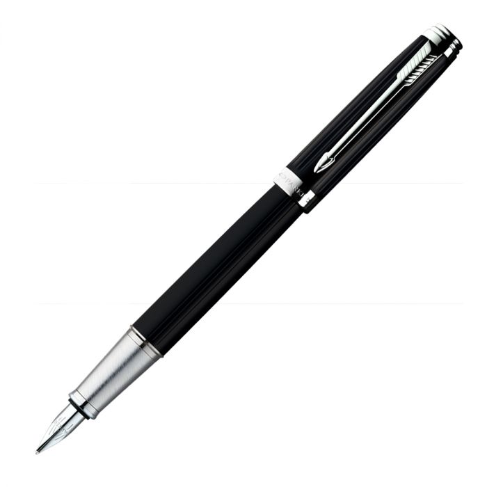 Parker Ambient Laque Black Chrome Trim Fountain Pen  (Fine Nib)