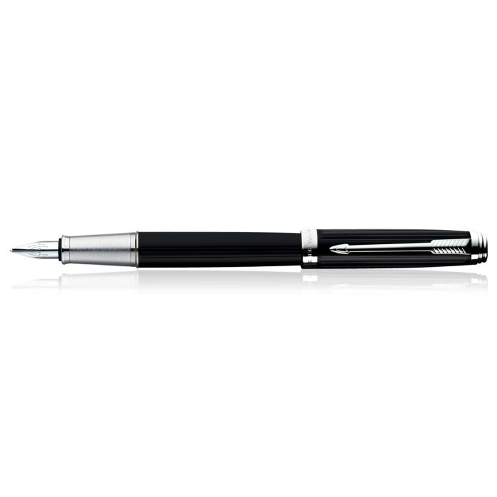 Parker Ambient Laque Black Chrome Trim Fountain Pen  (Fine Nib)