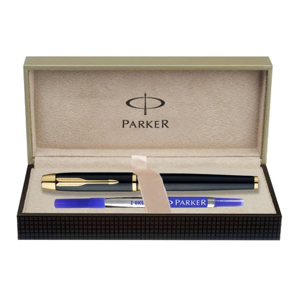 Parker Odyssey Laque Black Gold Trim Roller Ball Pen