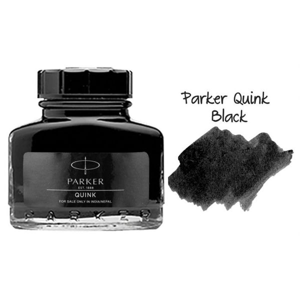 Parker Quink Bottle Black Ink Color