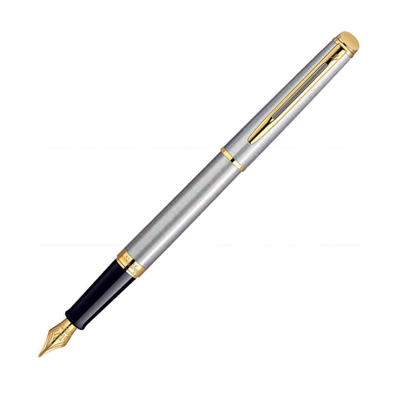 Waterman Hemisphere SS Gold Trim  Fountain Pen Fine Nib