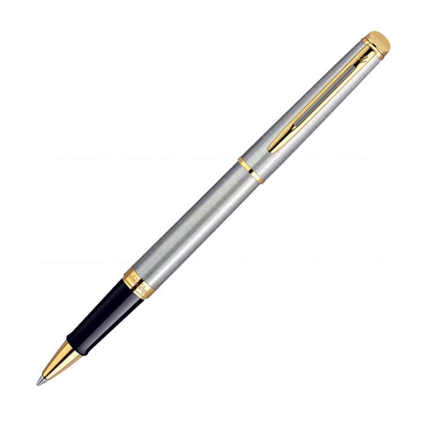 Waterman Hemisphere  Stainless Steel  Gold Trim  Roller Ball Pen