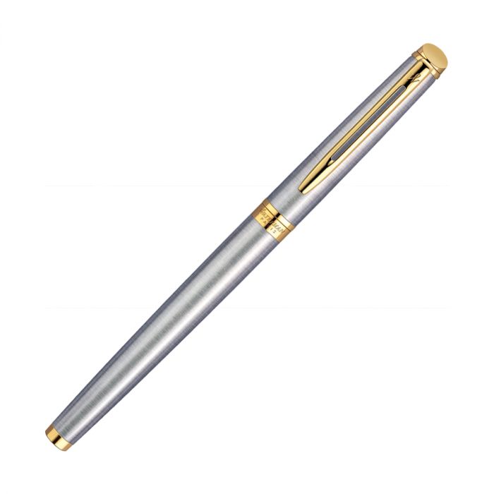 Waterman Hemisphere  Stainless Steel  Gold Trim  Roller Ball Pen