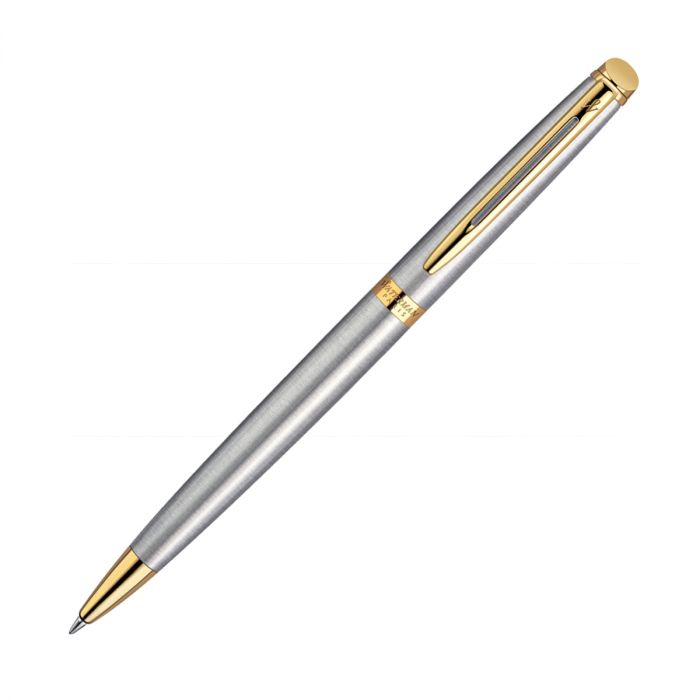 Waterman Hemisphere Stainless Steel  Gold Trim  Ball Pen