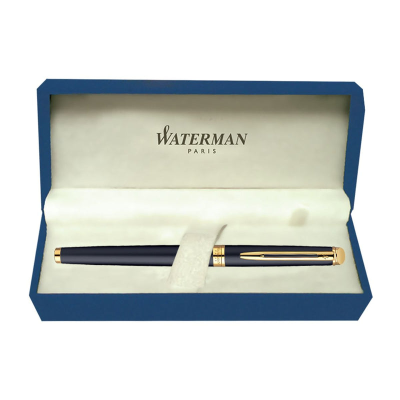 Waterman Hemisphere Matt Black Gold Trim  Fountain Pen Fine Nib