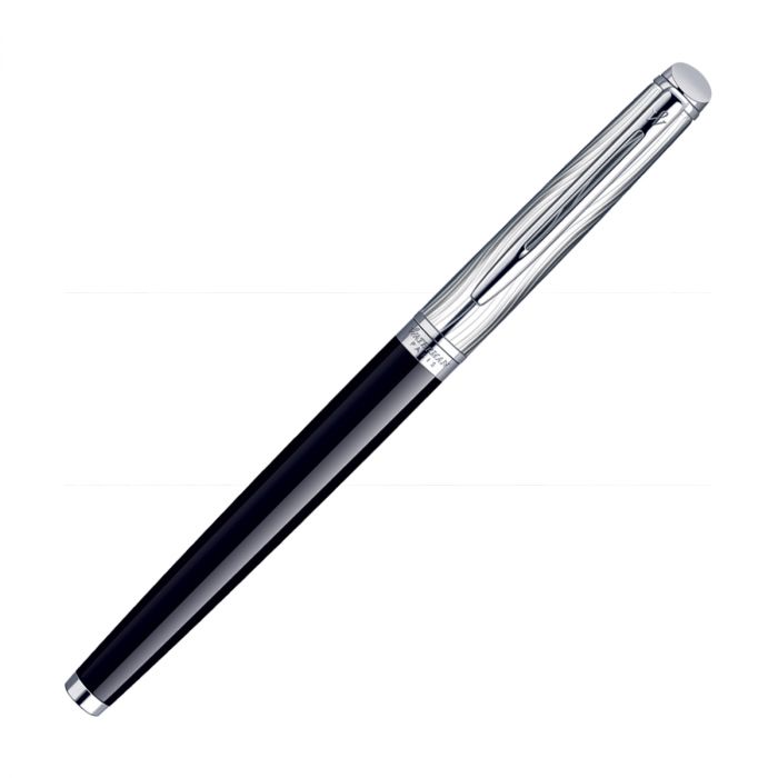 Waterman Hemisphere Dlx Black Chrome Trim  Roller Ball Pen