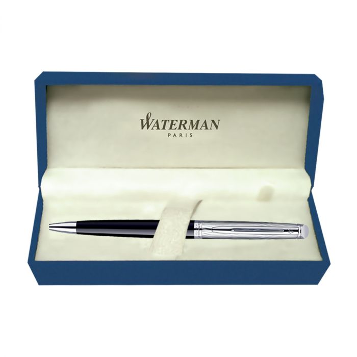 Waterman Hemisphere Dlx Black Chrome Trim  Ball Pen