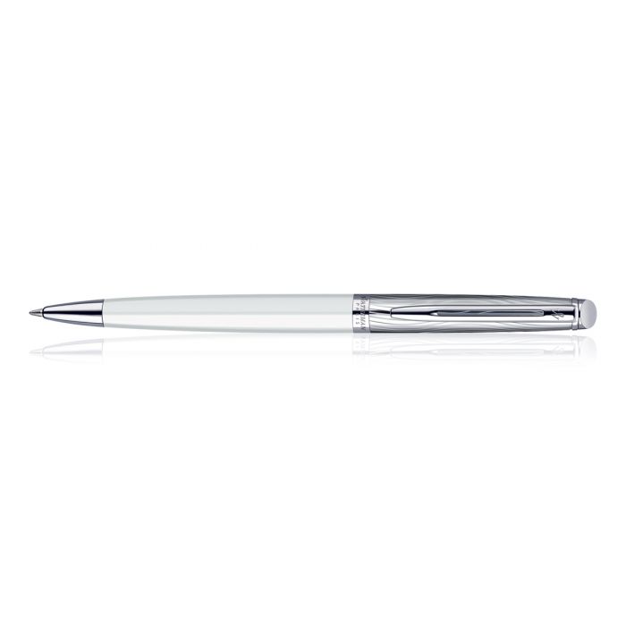 Waterman Hemisphere Dlx White Chrome Trim  Ball Pen