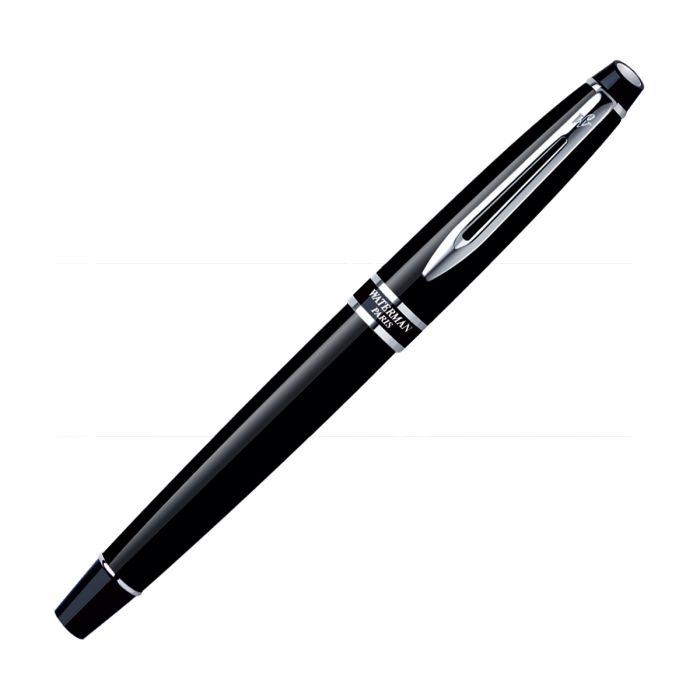 Waterman Expert Black Chrome Trim  Fountain Pen Medium Nib