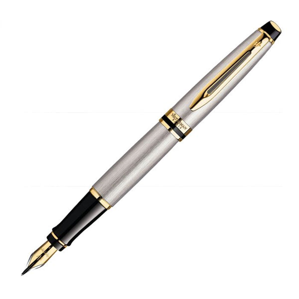 Waterman Expert SS Gold Trim  Fountain Pen Medium Nib