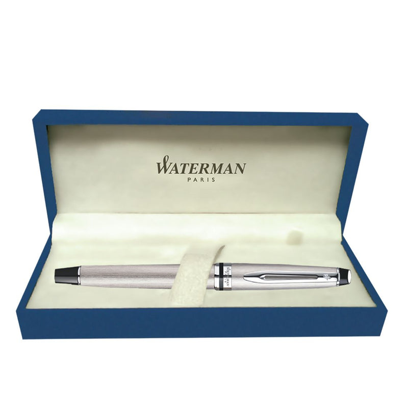 Waterman Expert SS Chrome Trim  Fountain Pen Fine Nib