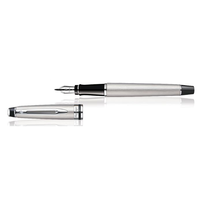 Waterman Expert SS Chrome Trim  Fountain Pen Fine Nib