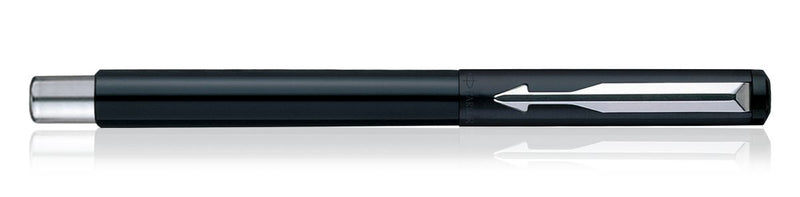 Parker Vector Standard Roller Ball Pen Chrome Trim Black Body Color
