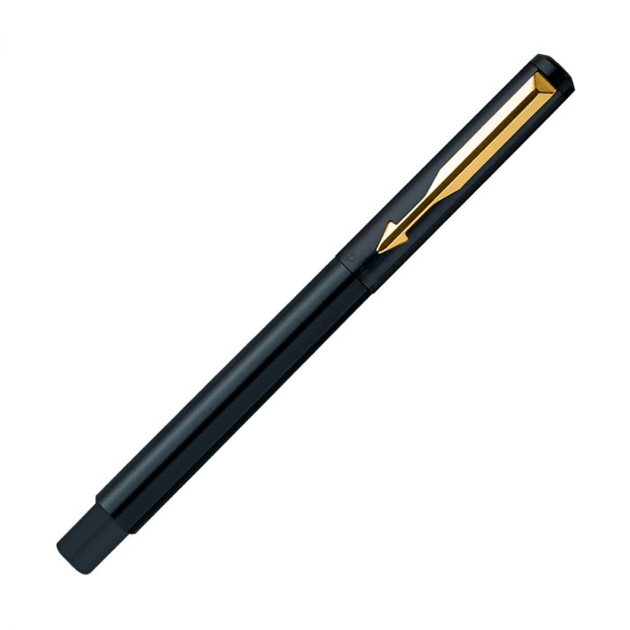 Parker Vector Standard Roller Ball Pen Gold Trim Black Body Color