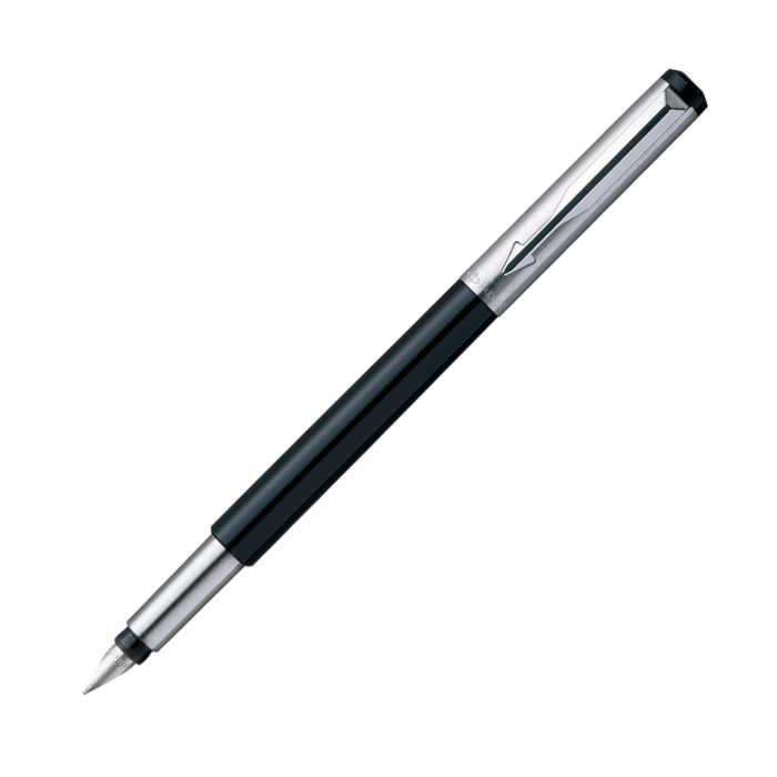 Parker Vector Metallix Fountain Pen Black Body Color Fine Nib With Quink
