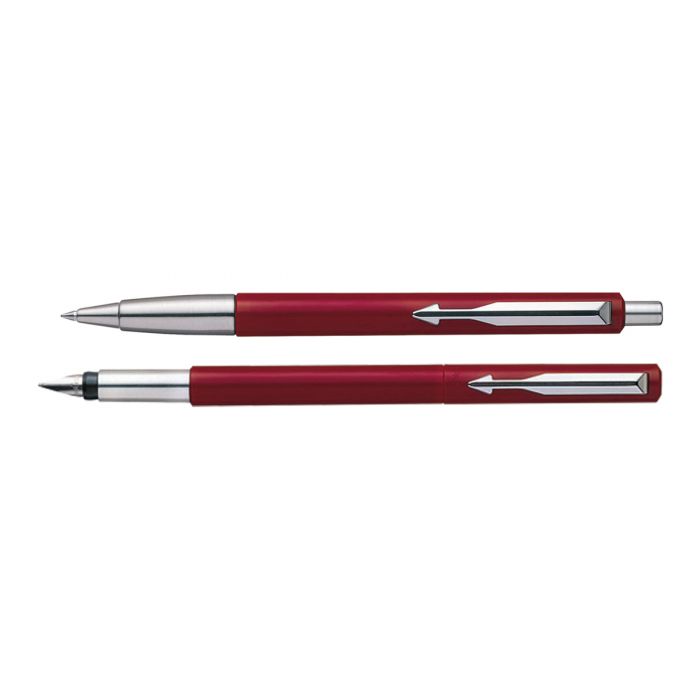 Parker Vector Standard Fountain Pen+Ball Pen Red Body Color