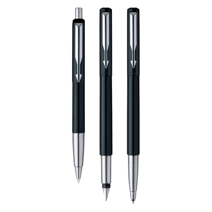 Parker Vector Standard Triple Black Body Color  ( Fountain Pen + Roller Ball Pen + Ball Pen)