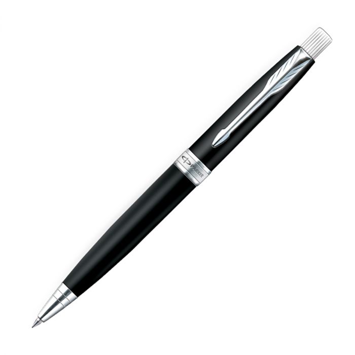 Parker Aster Matte Black Chrome Trim Ball Pen