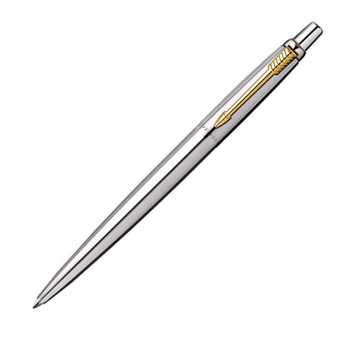 Parker Jotter Stainless Steel Gold Trim Ball Pen