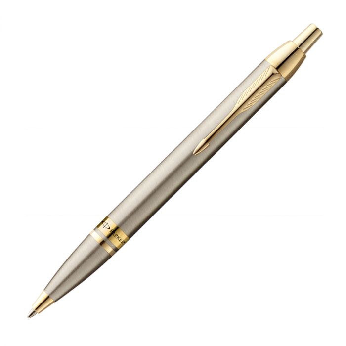 Parker Odyssey Brushed Metal Gold Trim Ball Pen
