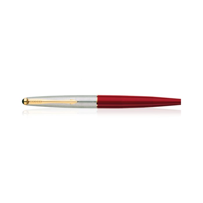 Parker Galaxy Standard Gold Trim Roller Ball Pen Red Body Color