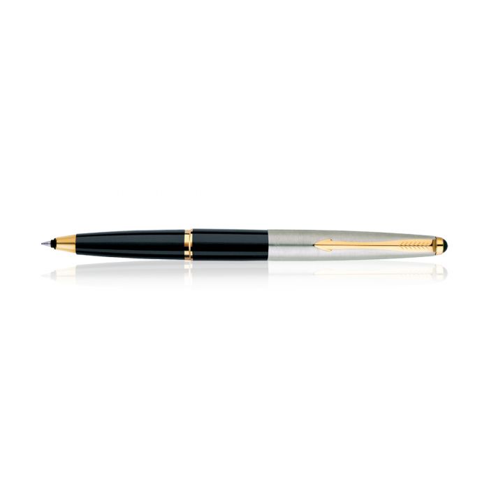Parker Galaxy Standard Gold Trim Roller Ball Pen Black Body Color