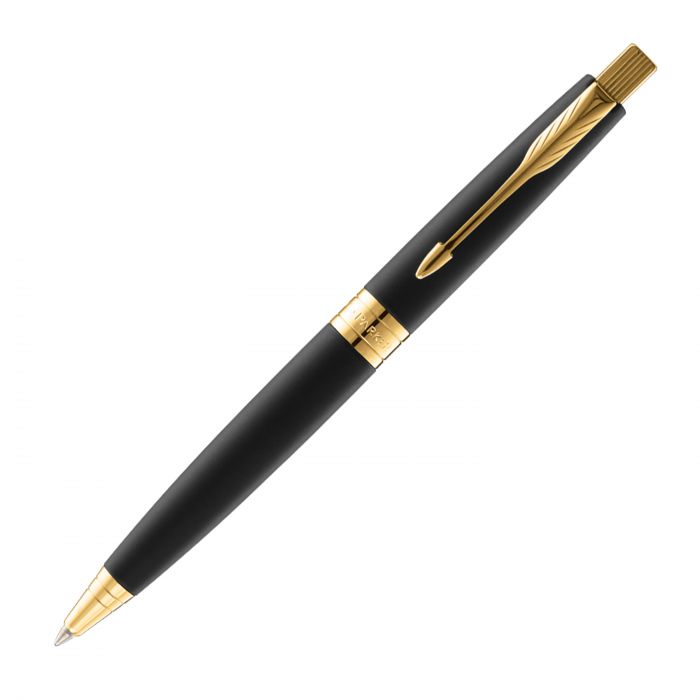 Parker Aster Laque Black Gold Trim Ball Pen