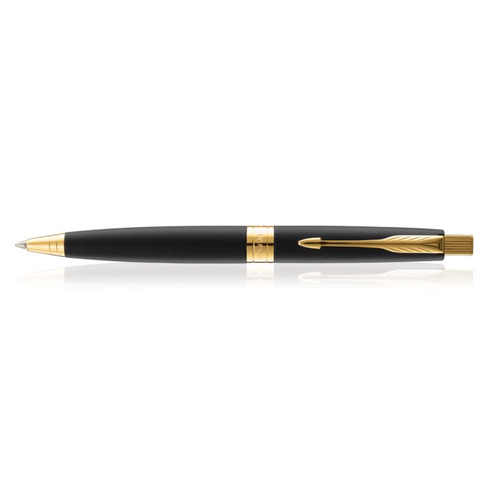 Parker Aster Laque Black Gold Trim Ball Pen