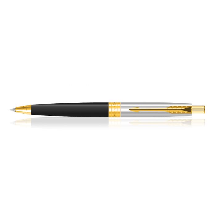 Parker Aster Shiny Black Gold Trim Ball Pen