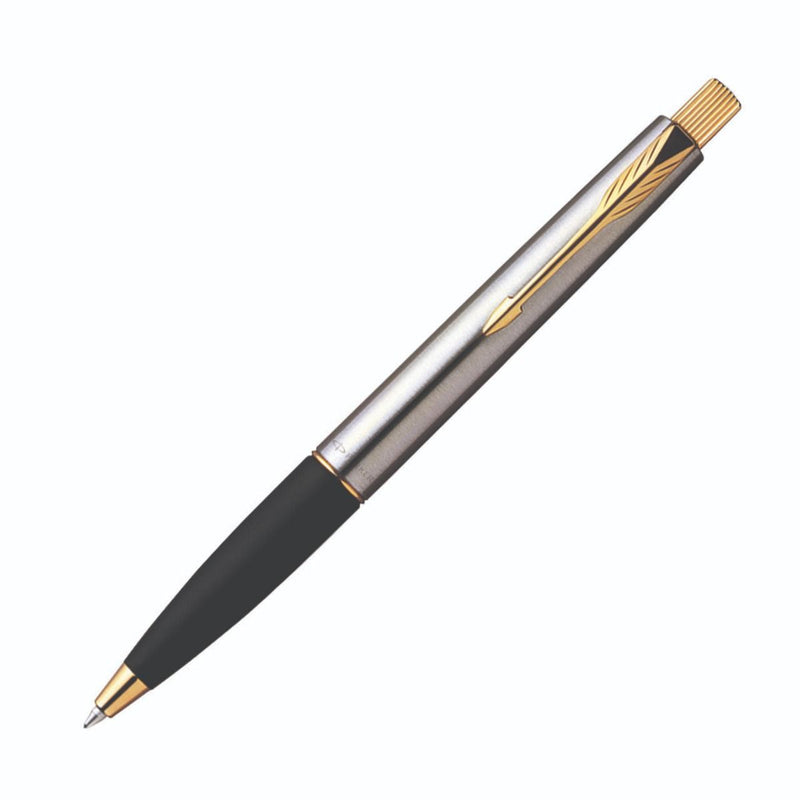 Parker Frontier Stainless Steel Gold Trim Ball Pen
