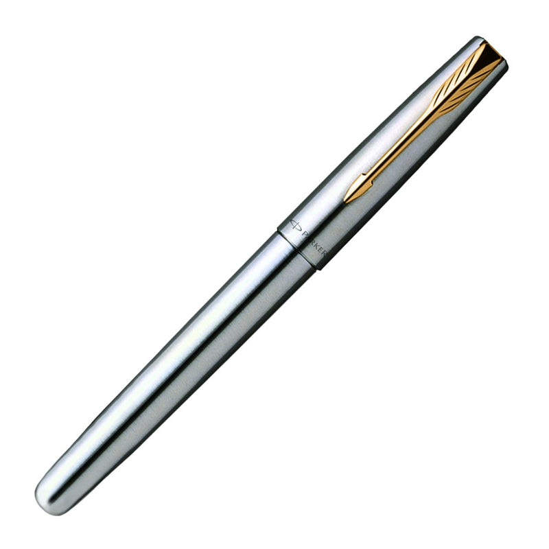 Parker Frontier Stainless Steel Gold Trim Fountain Pen