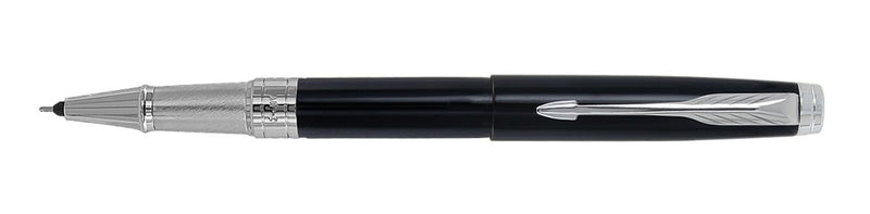 Parker Aster Laque Black Chrome Trim Roller Ball Pen