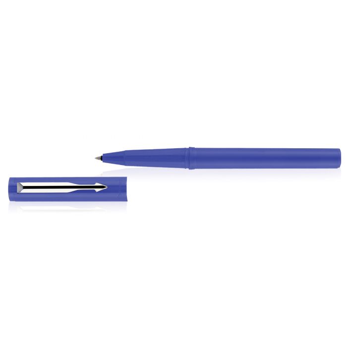 Parker Beta Standard Roller Ball Pen Chrome Trim Light Blue Body Color