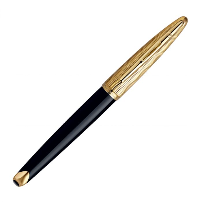 Waterman Carene Essential Black & Gold Gold Trim  Roller Ball Pen